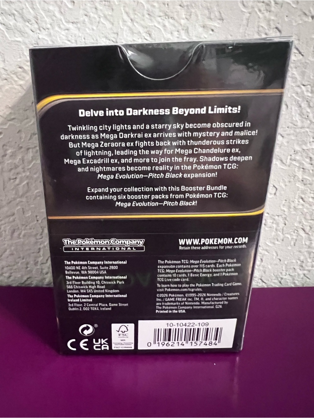 Authentic sealed in box Pokemon Pitch Black Booster Bundle - 6 booster packs - Picture 2 of 5